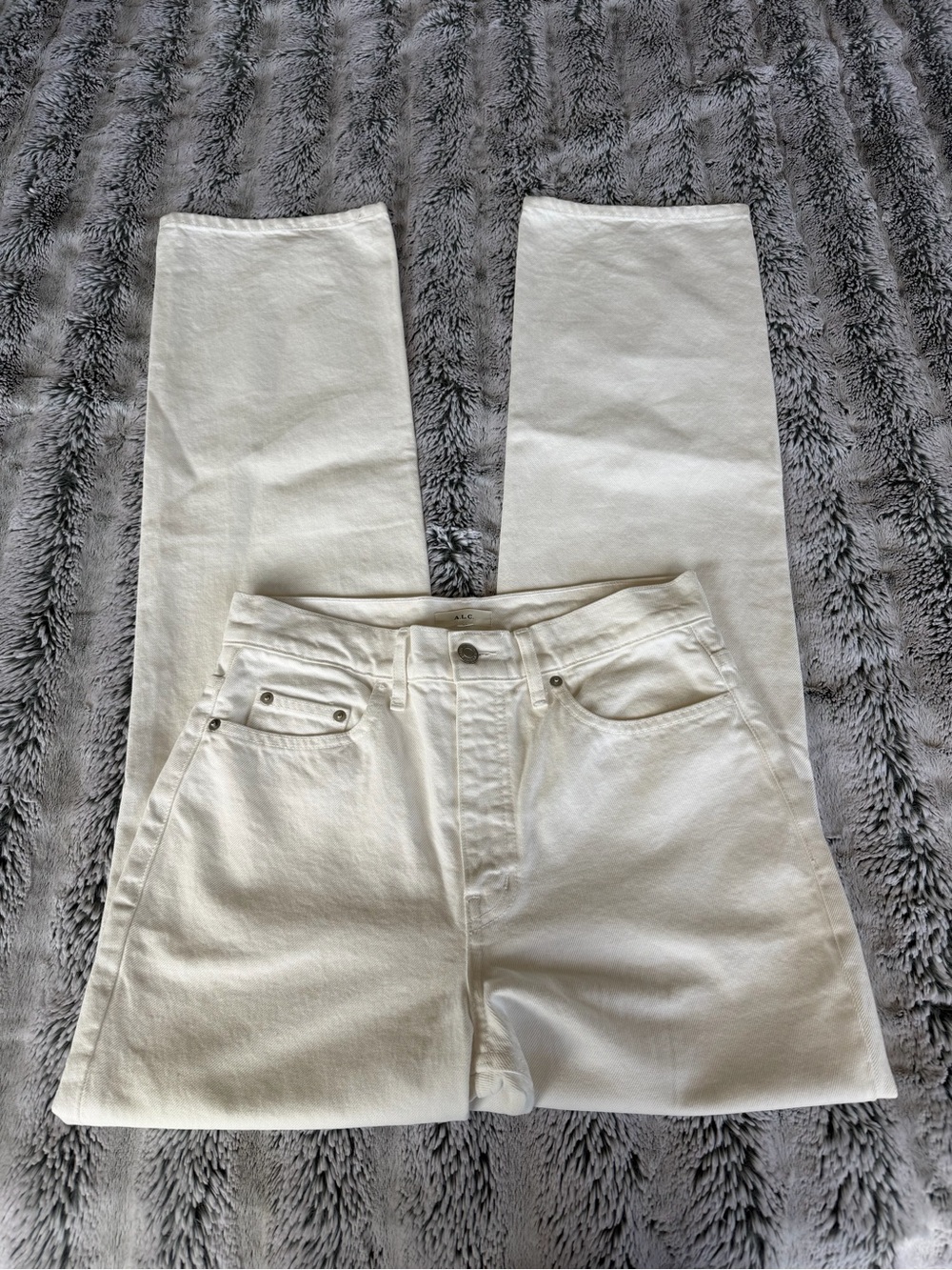 A.L.C White Straight Leg Jeans - Picture 3 of 8